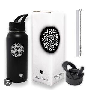 Urban Tribal Black Water Bottle 35oz